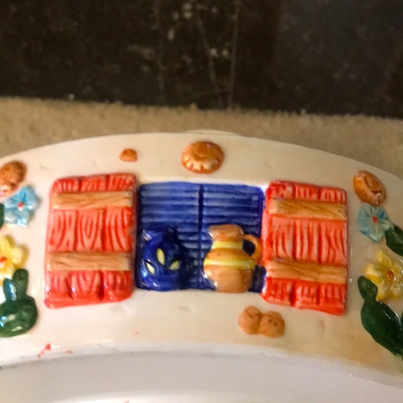 Southwest 6-Piece Glazed Ceramic Chip & Dip Large Serving Set - Picture 7 of 17